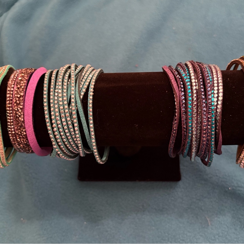 Source Unknown Vibrant Crystal Bracelet Collection